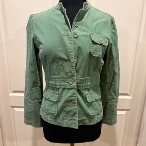 Chic Olive Utility Jacket for Women